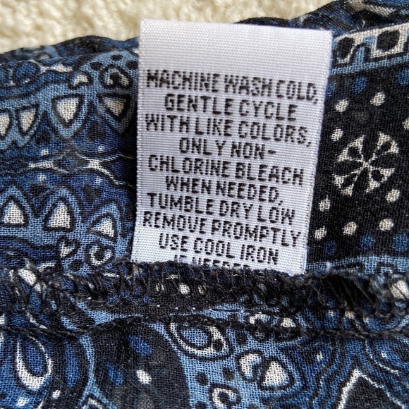 ✌️HIPPIE laundry open front kimono blue and white Medium - Picture 9 of 15